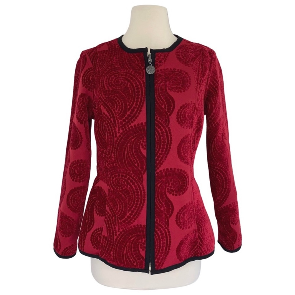 Trimdin Reversible Firenze Collection Scarlet Jacket Small - Picture 7 of 16
